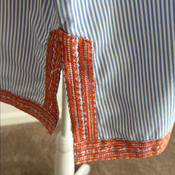 Gretchen Scott Designs Blue and White Striped Tunic - Picture 6 of 10